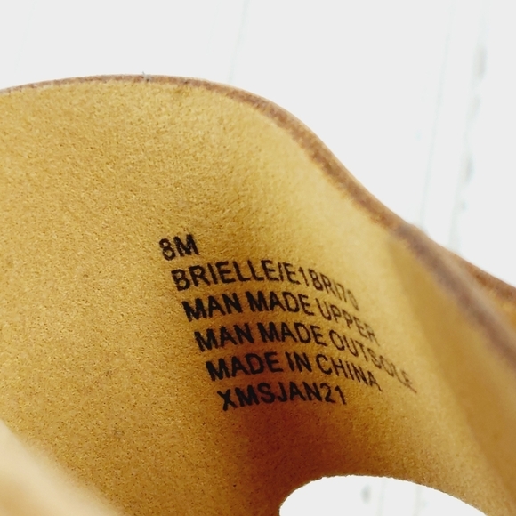 NEW Esprit Brielle Womens Metallic Tan Buckle Slip On Flat Summer Sandals M45 - Picture 10 of 10